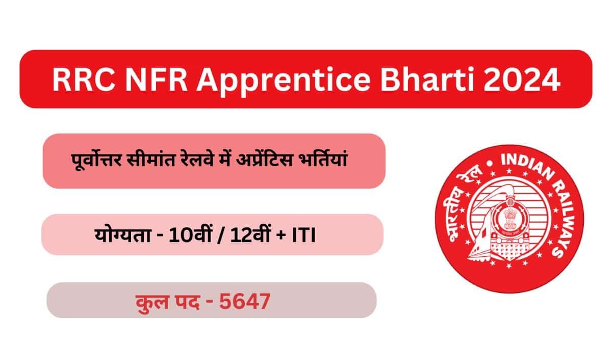 RRC NFR Apprentice Bharti 2024