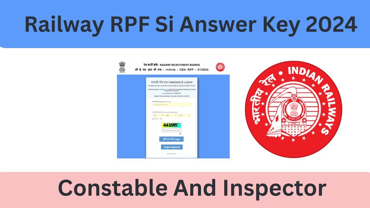 Railway RPF Si Answer Key 2024